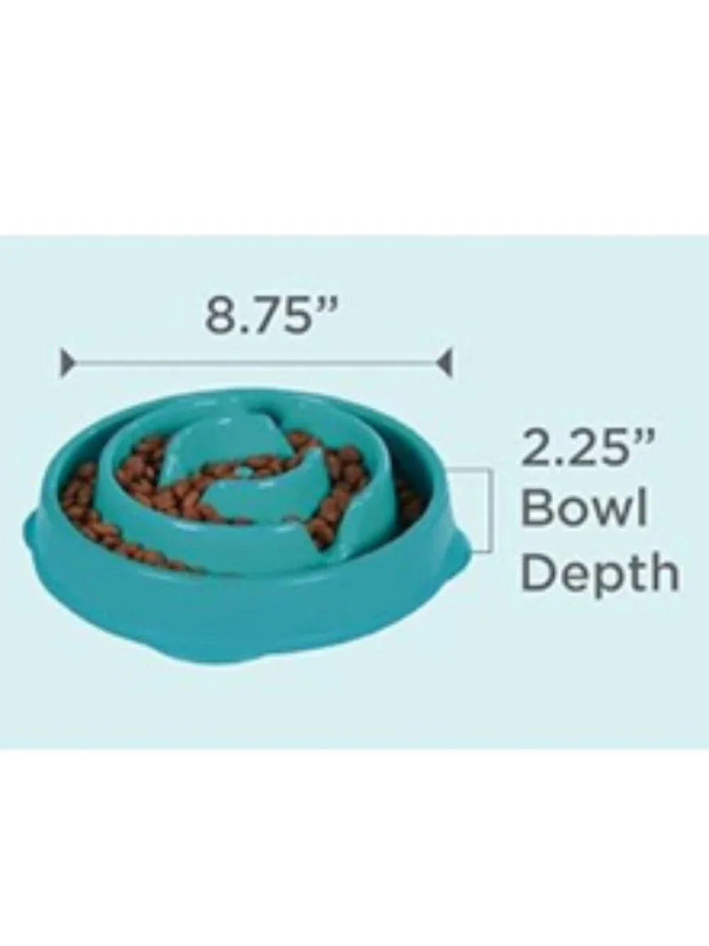 NWT ~ Outward Hound Fun Feeder Slo Bowl – Medium 2‑Cup Capacity, Turquoise Color
